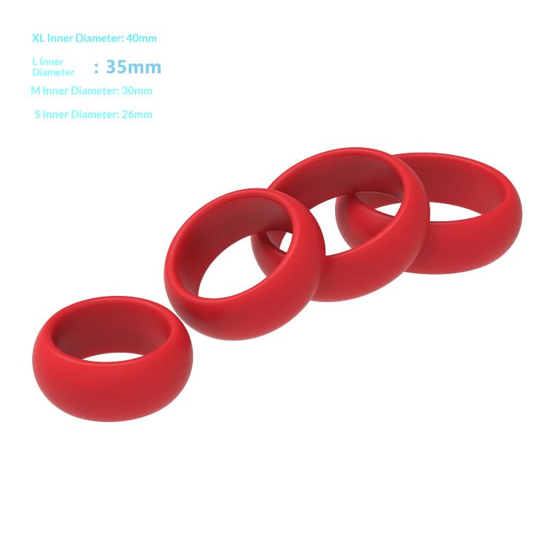 4Pcs Silicone Penis Ring Set f - Men Accessories Combo 评论和价格
