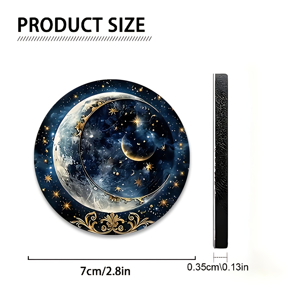 2pcs Starry Night Moon Car Cup - Men Accessories Box 评论和价格