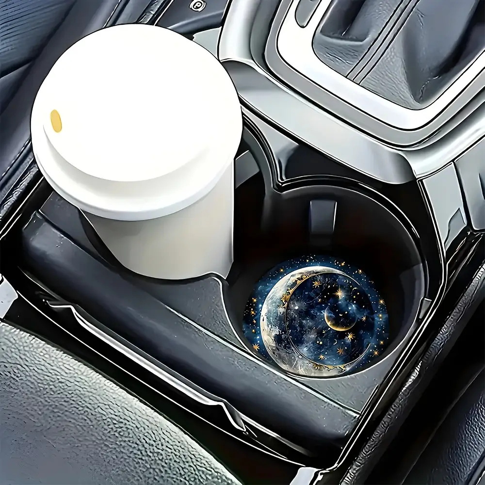 2pcs Starry Night Moon Car Cup - Men Accessories Box 评论和价格