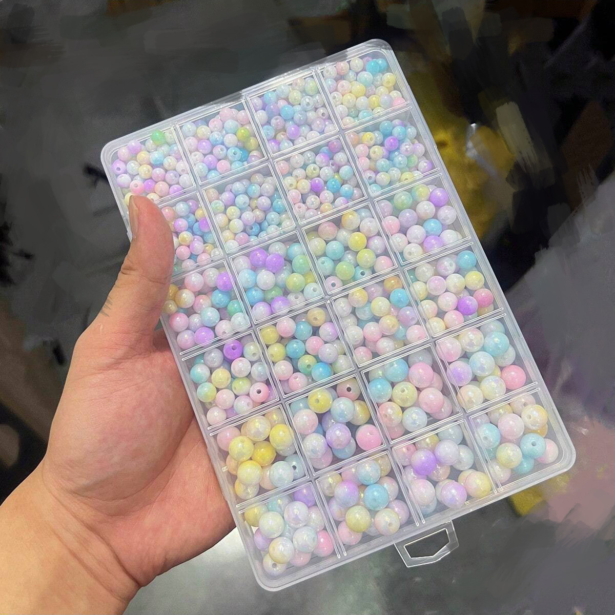 800pcs/24 grid set box 6mm/8mm - Men Accessories Box 评论和价格