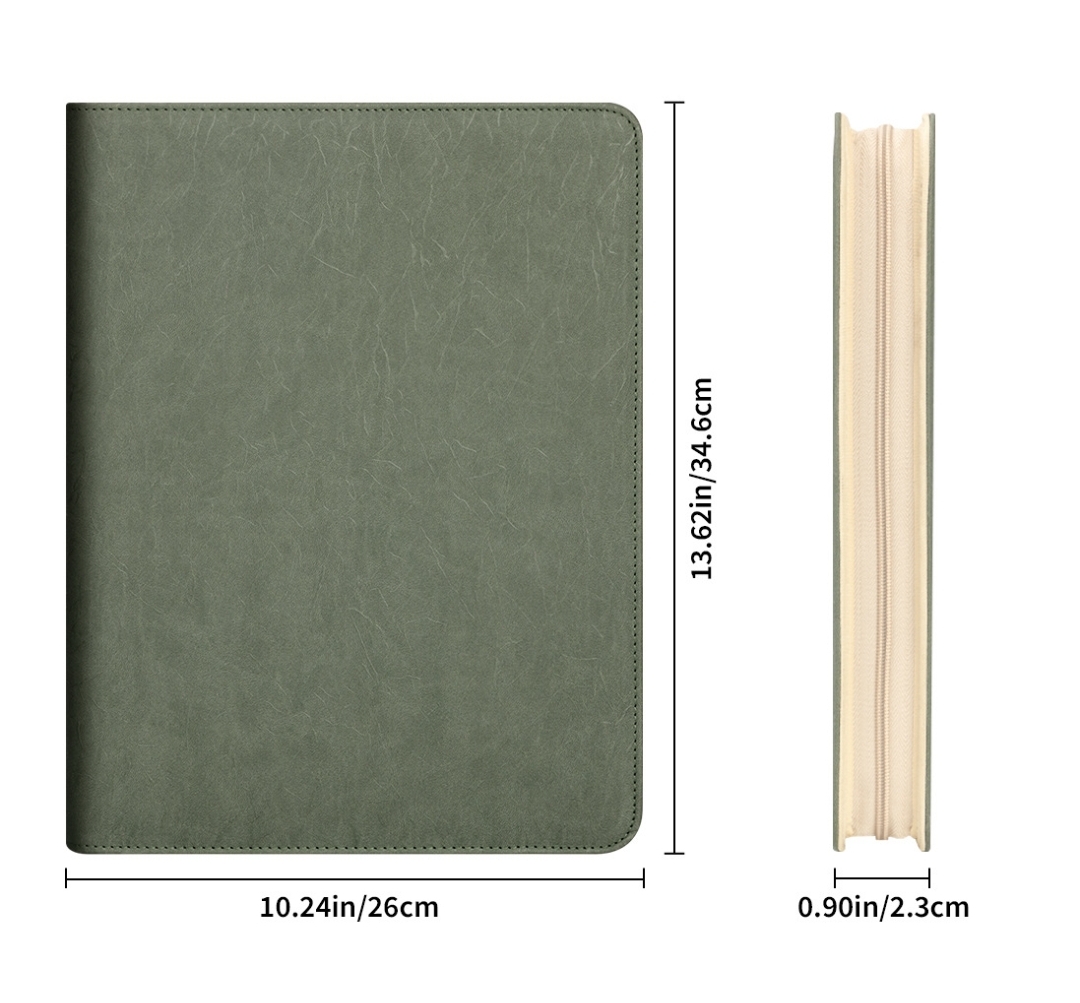 New A4 Zippered Padfolio Folde - Men Accessories Box 评论和价格