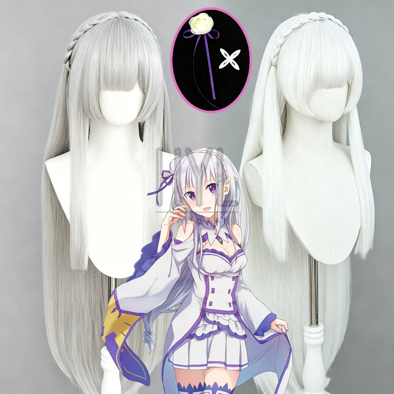 Anime Re:Zero Emilia Cosplay W - Men Accessories Look 评论和价格
