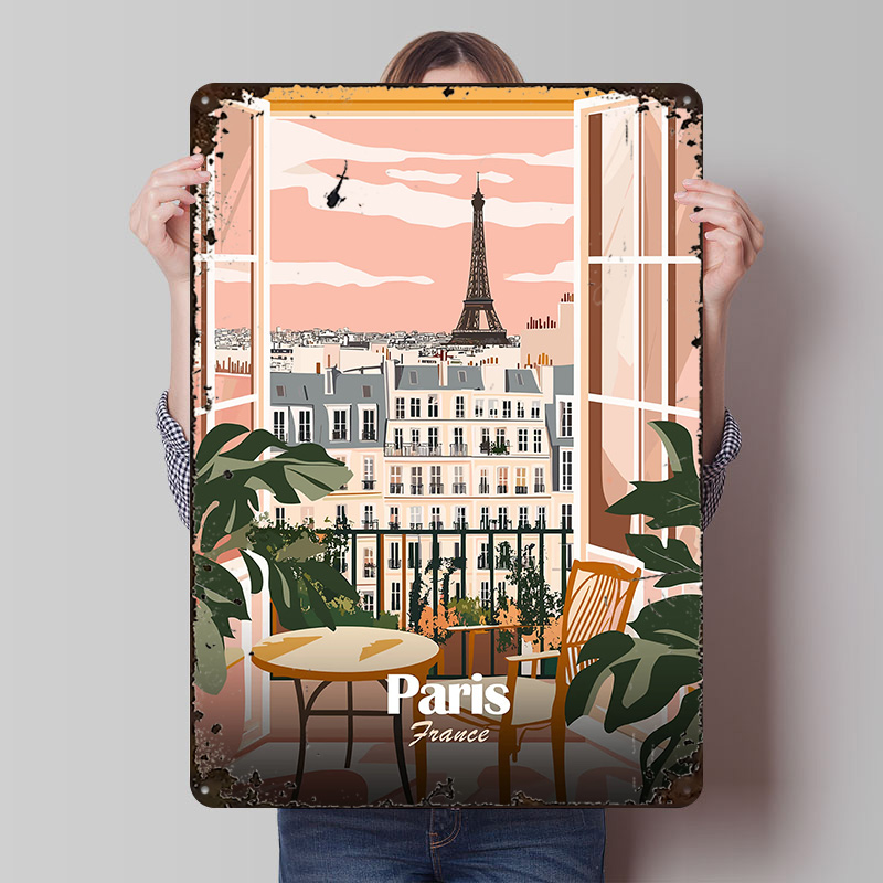 Paris Balcony View Metal Poste - Men'S Accessories Paris 评论和价格