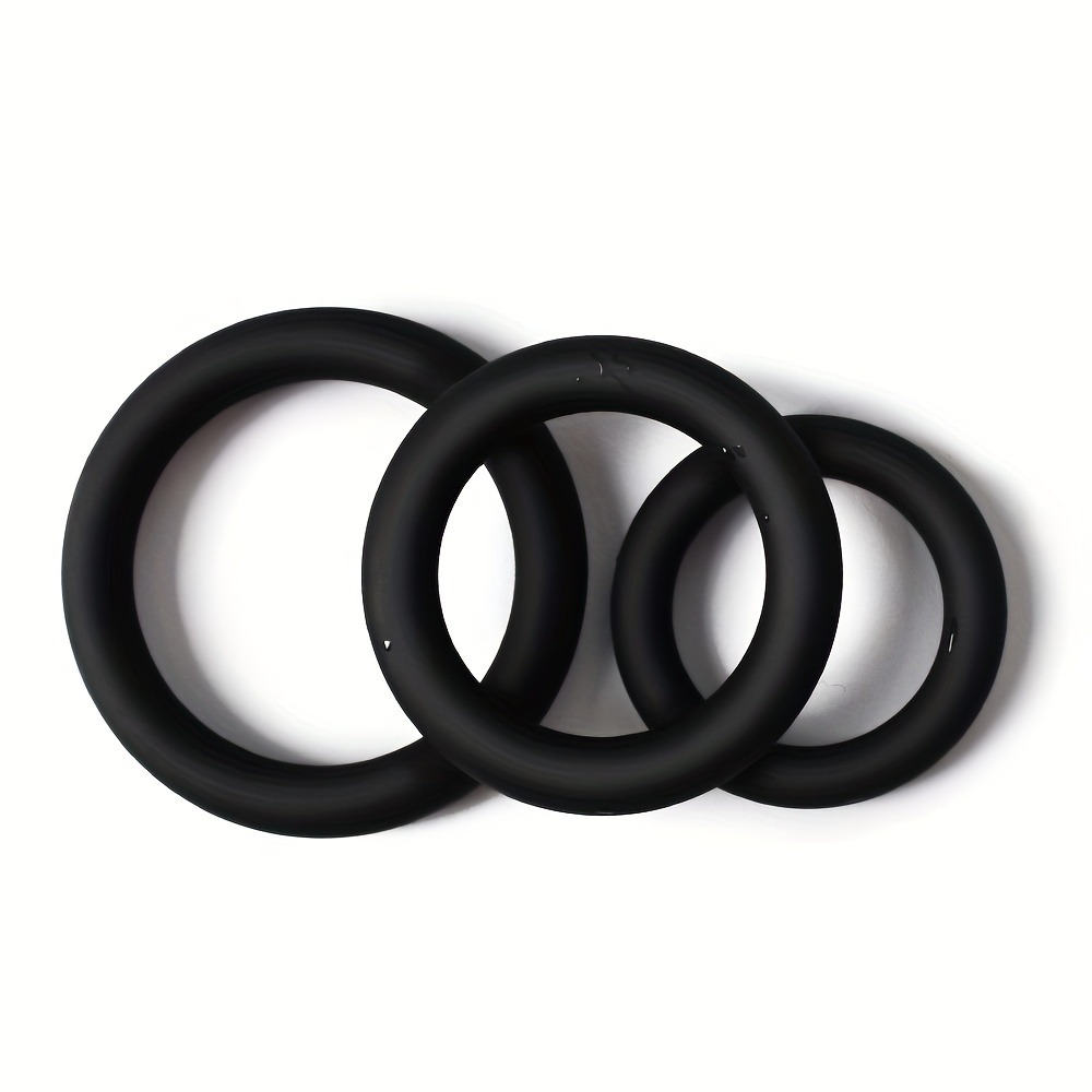 3PCS Silicone Penis Rings Set  - Men Accessories Combo 评论和价格