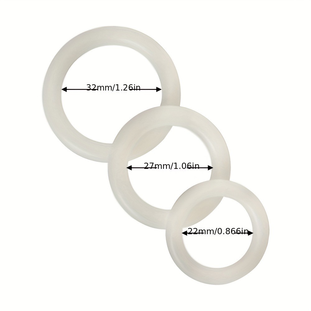 3PCS Silicone Penis Rings Set  - Men Accessories Combo 评论和价格
