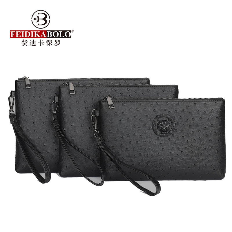Ostrich Pattern Black Brown Wa - Men Accessories Box 评论和价格