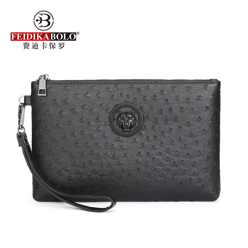 Ostrich Pattern Black Brown Wa - Men Accessories Box 评论和价格