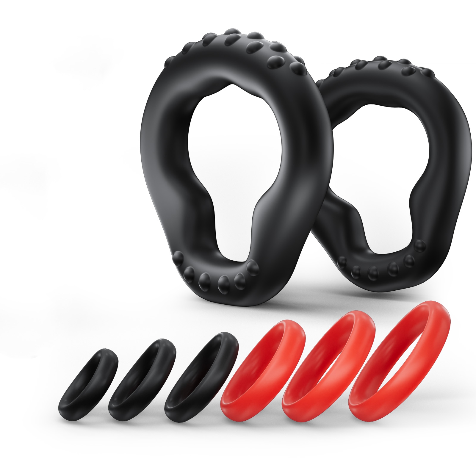 KUSHOR 8 PCS Silicone Penis Ri - Men Accessories Combo 评论和价格