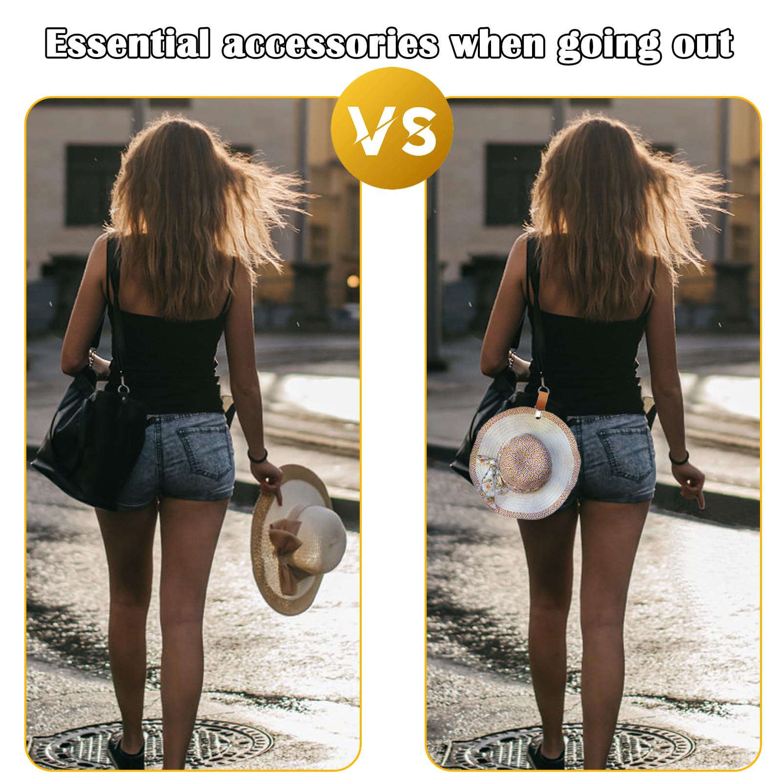 PU Leather Hat Clip for Travel - Men Accessories For Beach 评论和价格