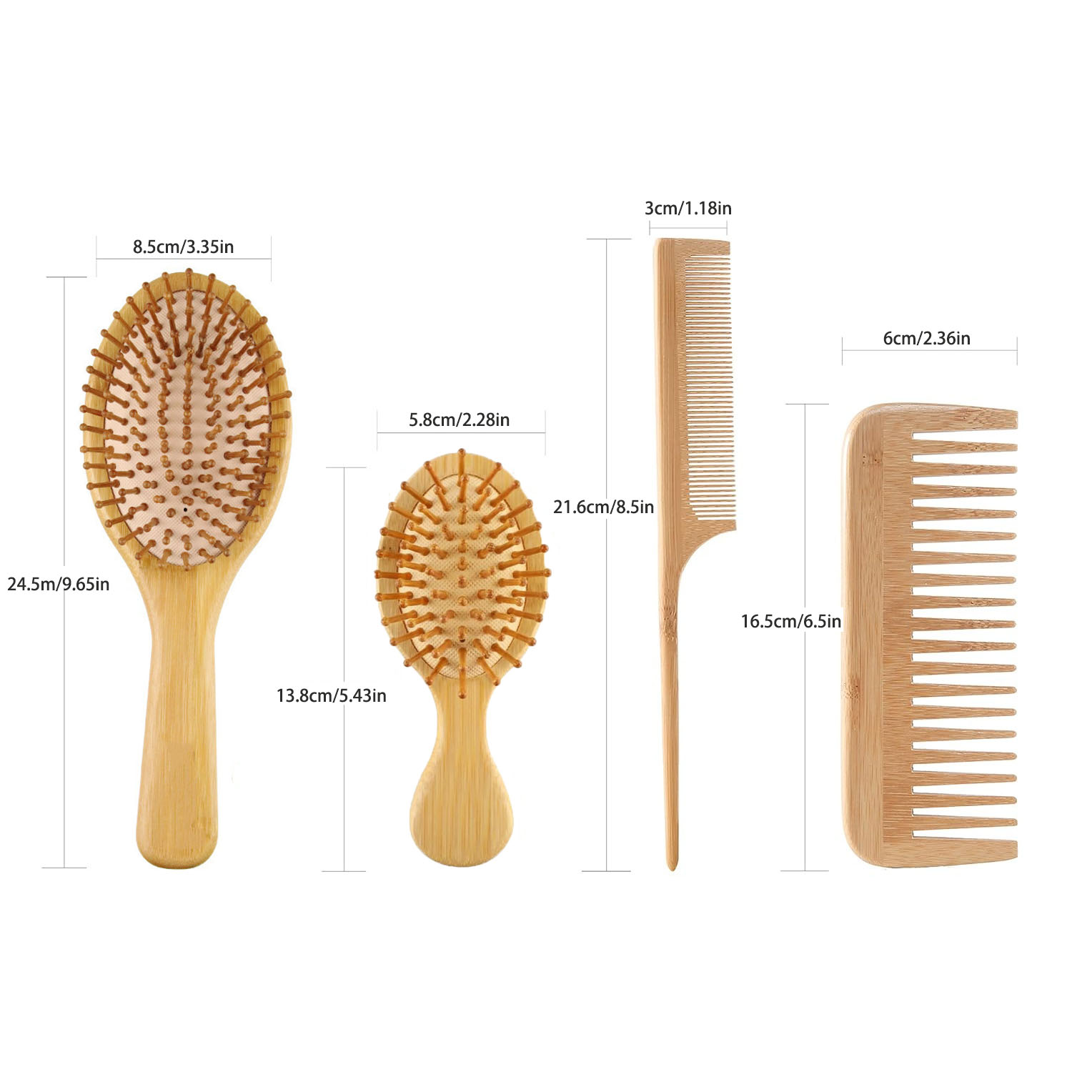 Bamboo Hair Brush Comb Set for - Men Accessories Combo 评论和价格